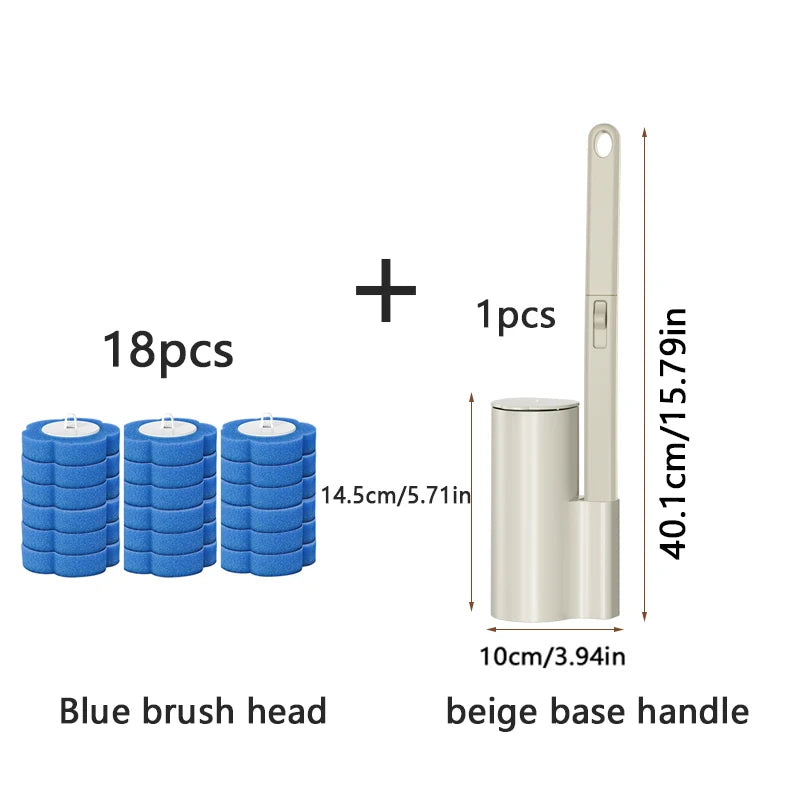 Dual-Use Toilet Brush Set with Holder