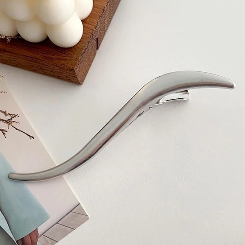 Gold S-Shaped Metal Hair Claw