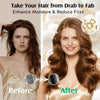 Before and after comparison showing hair transformation using a Mulberry Silk Sleep Cap