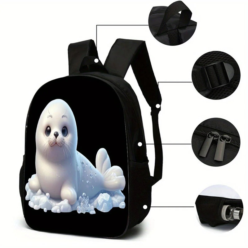 Trendy 3-Piece Backpack Set with Lunch Bag and Pencil Case