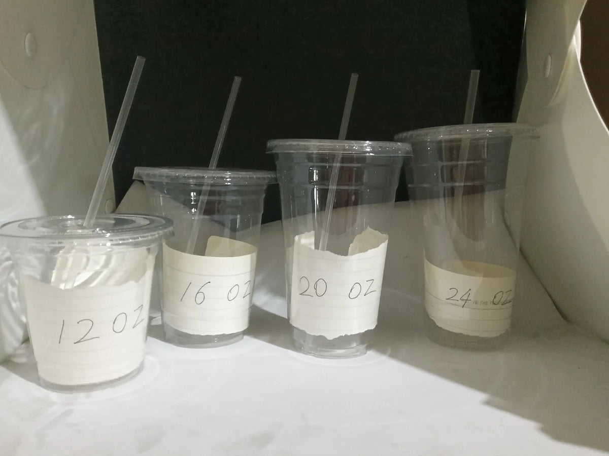 Clear Disposable Plastic Cups with Lids and Straws for Iced Coffee and Smoothies