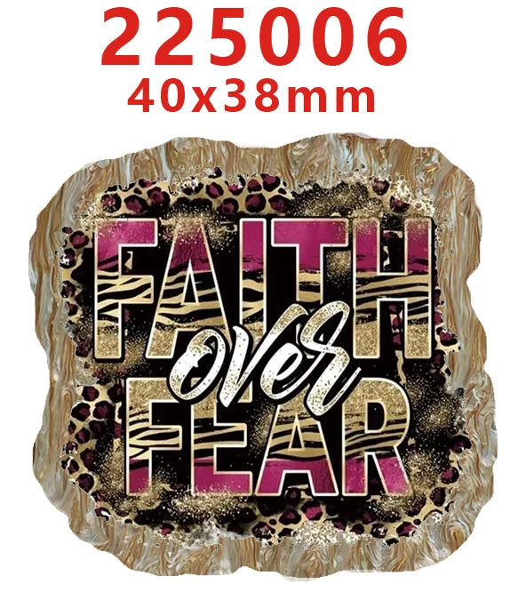 Decorative Faith-Themed Resin Embellishments with Water Ripple Effect