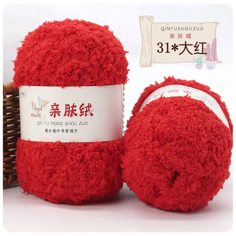 Soft Chenille Yarn for Knitting and Crochet Projects