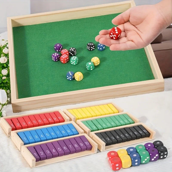 Portable Wooden Dice Game Set