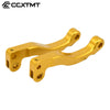 A pair of gold-colored CNC aluminum brake levers for a Sur-Ron Light Bee X/S motorcycle.