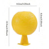 Yellow sticky fruit fly trap ball with a stand for indoor and outdoor pest control