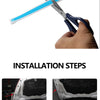 A hand cuts a light bar with scissors, demonstrating that the length can be customized.