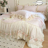 Lace-Embroidered Duvet Cover Set with Pillowcases