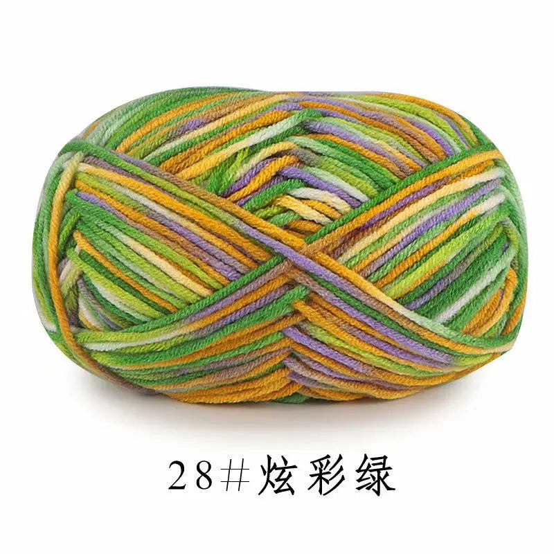 Section-Dyed Milk Cotton Yarn for Knitting and Crochet