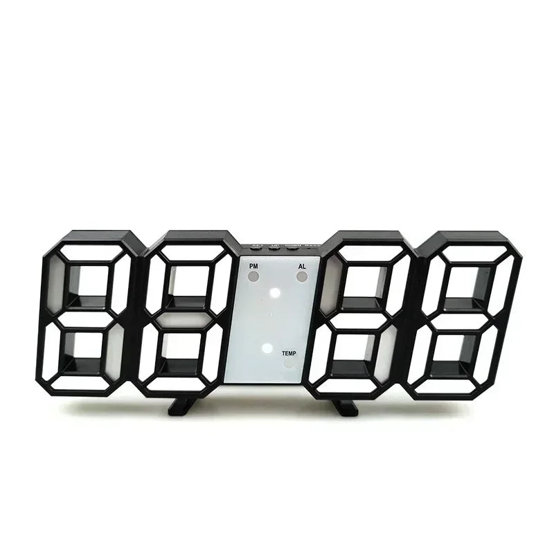 3D LED Digital Alarm Clock with Calendar and Temperature Display