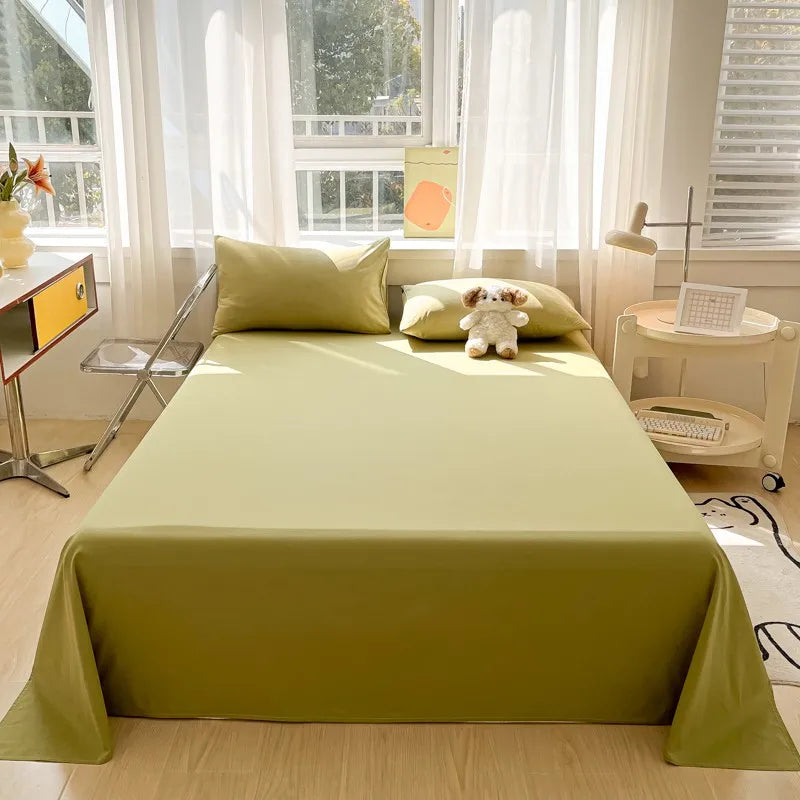 Organic Cotton Percale Bed Sheet Set with Pillowcases
