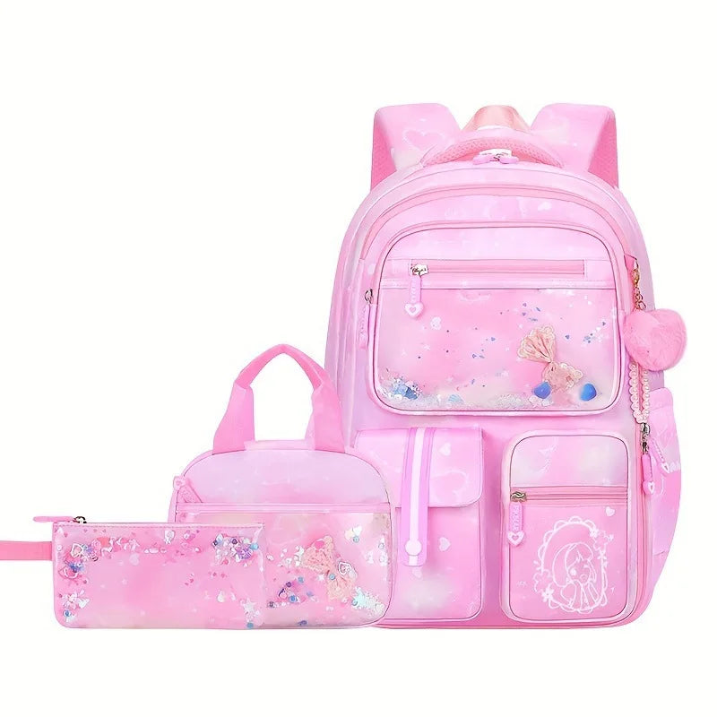 Sweet Cute 3-Piece School Backpack Set for Girls