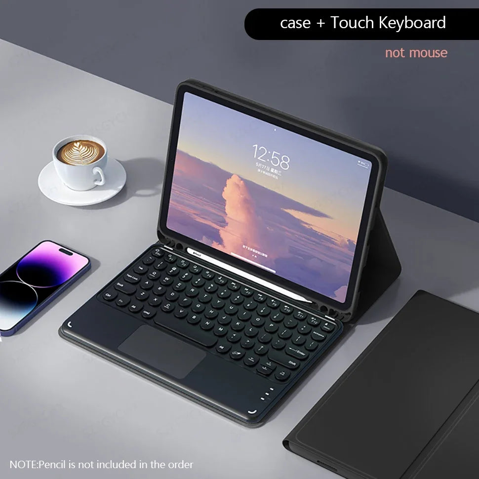 iPad Keyboard Case with Bluetooth Mouse