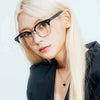 Retro-Halbrauen-Brille mit Blaulichtfilter