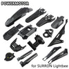Carbon fiber body kit components for a Surron Lightbee motorcycle