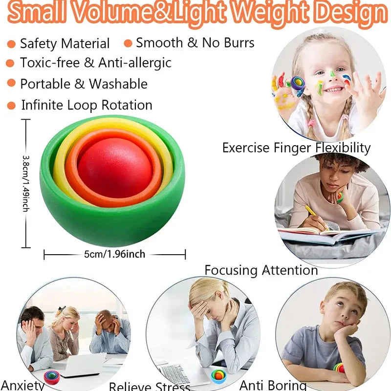 3D Rotation Fidget Ball Sensory Spinner