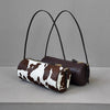 Vintage Y2K Vegetable-Tanned Leather Cylinder Bag