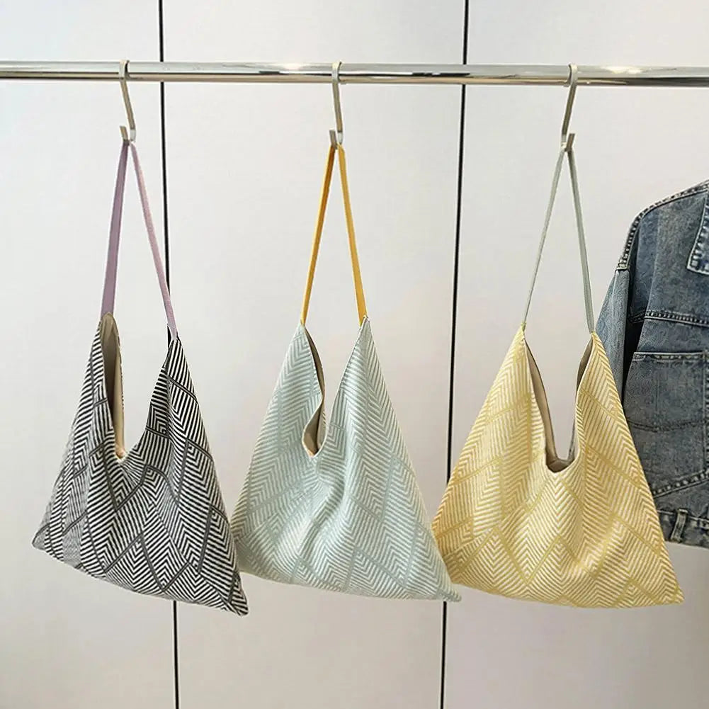 Geometric V-Shape Tote Bag