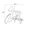 Golden Acrylic Happy Birthday Cake Topper