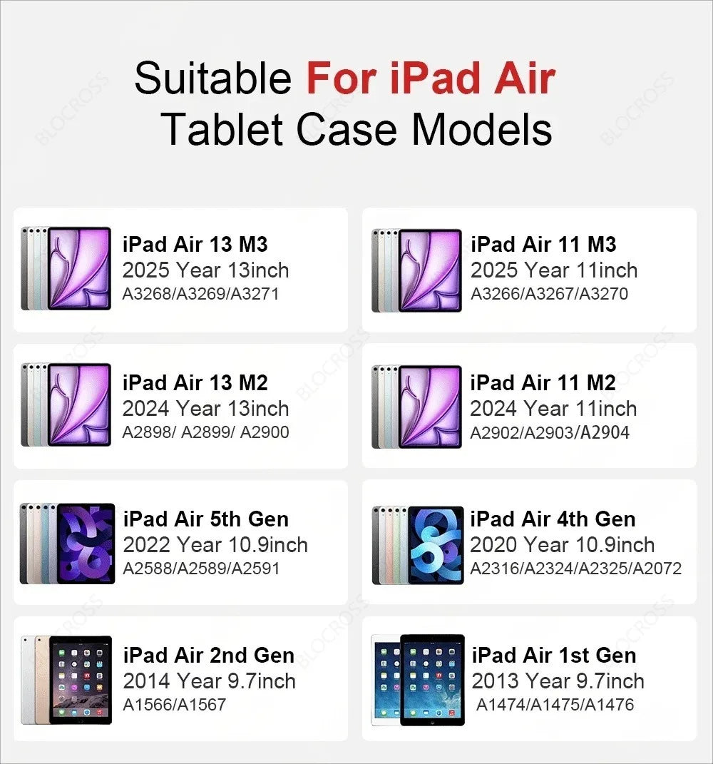Shockproof Stand Case for iPad with Built-in Kickstand