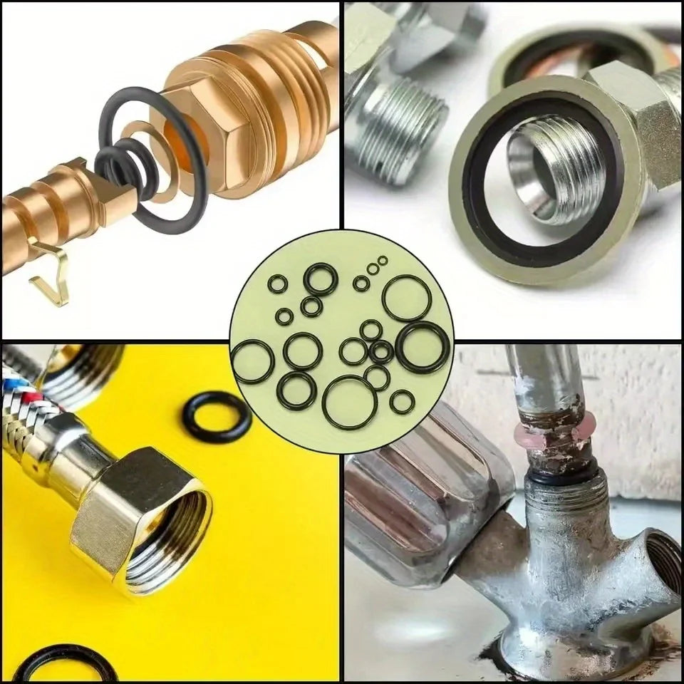 225-Piece O-Ring Assortment Kit for Automotive and Mechanical Repairs