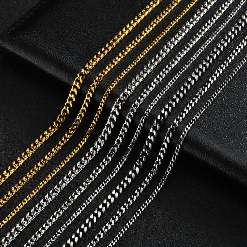 Men's Stainless Steel Cuban Link Chain Necklace