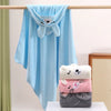Soft Hooded Baby Towel Robe with Cartoon Animal Design