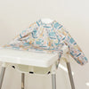 Snap Button Waterproof Baby Feeding Bib with Long Sleeves