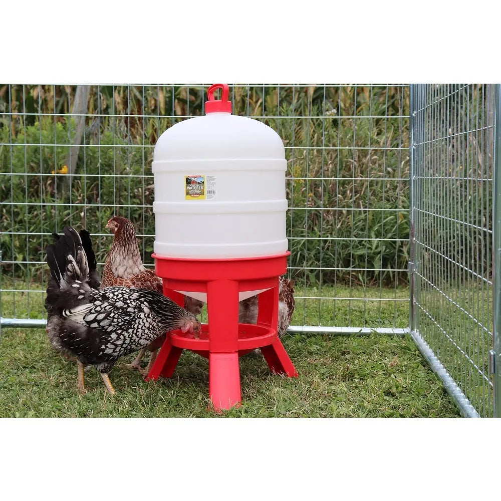 10 Gallon Plastic Dome Poultry Waterer for Chickens, Ducks & Birds
