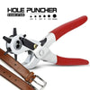Rotary Leather Hole Punch Pliers - 6 Interchangeable Sizes