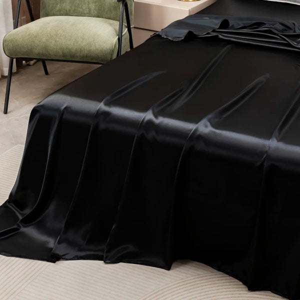 Satin Bed Sheet Set with Pillowcases