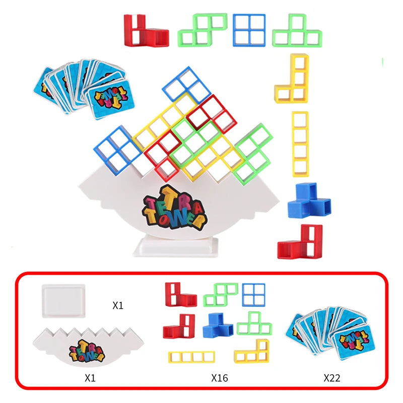 Stacking Tower Balance Game – Family Building Blocks Set
