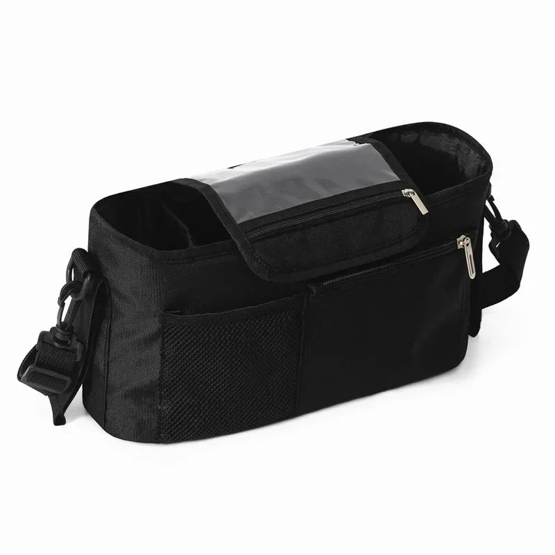 Universal Stroller Organizer with Insulated Cup Holders and Detachable Phone Bag