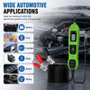 Grüner digitaler Auto-Schaltkreis-Tester mit verschiedenen Komponenten und Werkzeugen zur Prüfung elektrischer Systeme.