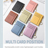 Slim Zippered Card Wallet for Women - Compact Multi-Slot Purse