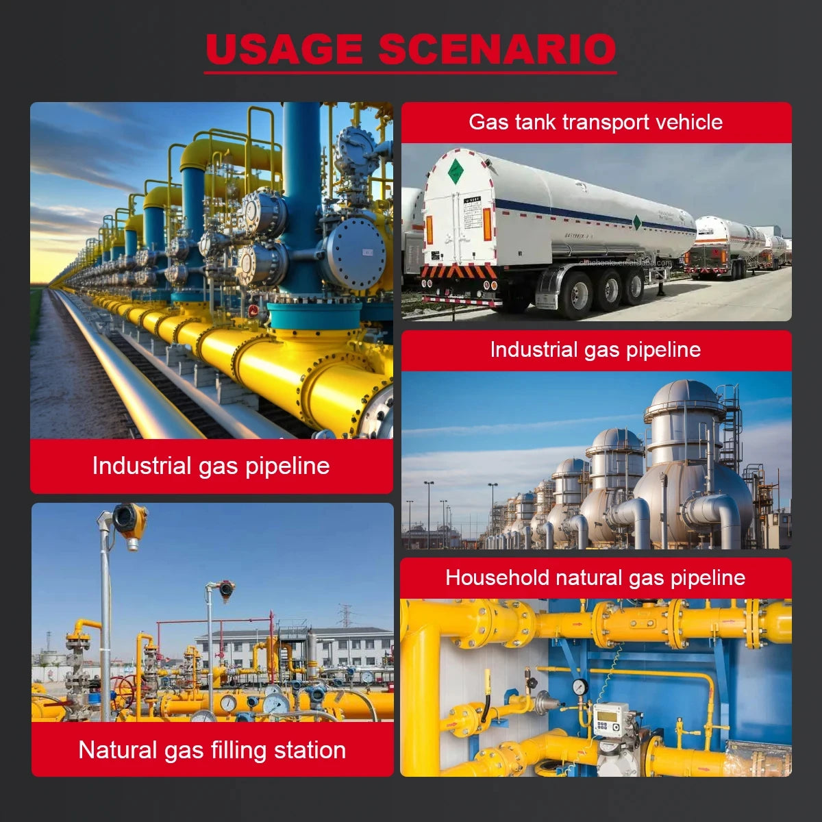 Portable Combustible Gas Leak Detector with Flexible Probe