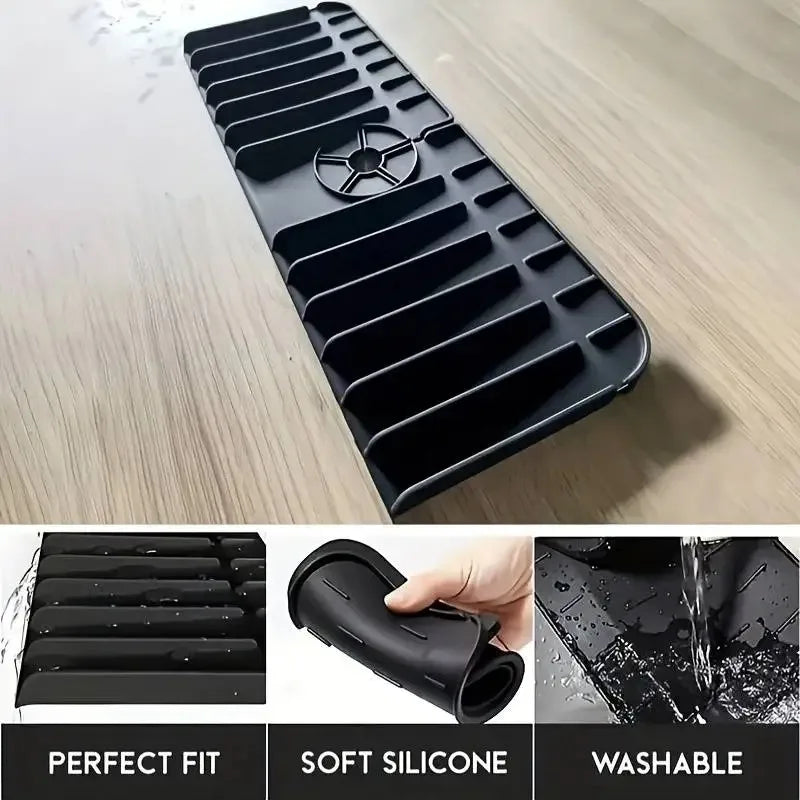 Foldable Silicone Faucet Splash Guard & Sink Mat