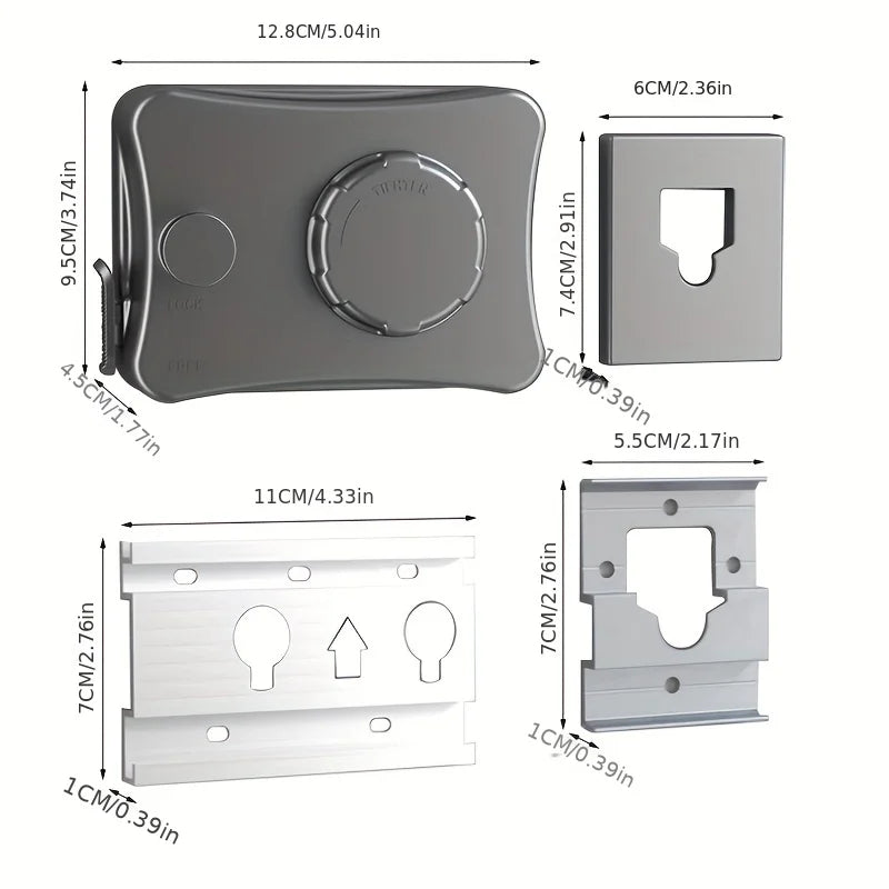 Stainless steel retractable clothesline with various sizes and mounting options for drying clothes.