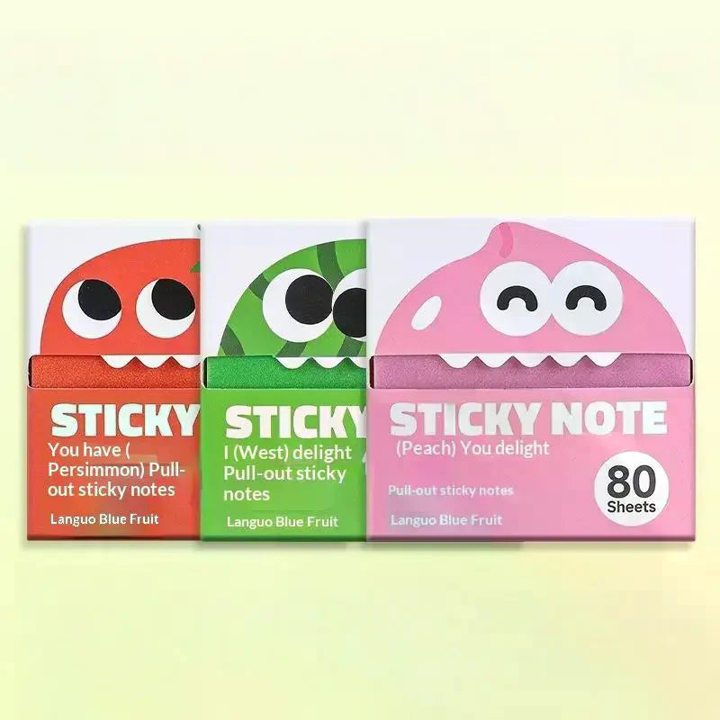 Pearlescent Self-Adhesive Memo Pads with Pull-Out Design
