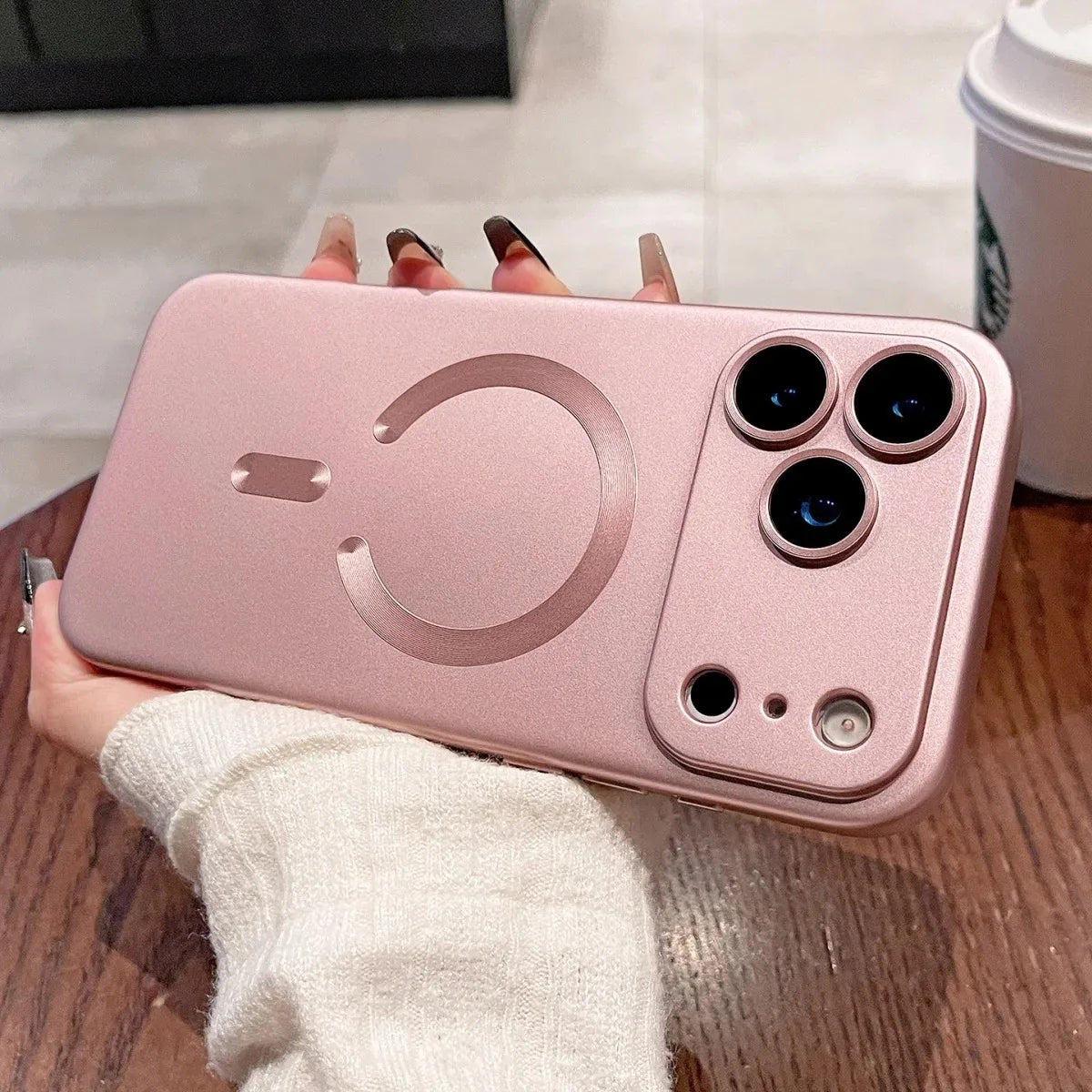 Metallic Magnetic Phone Case with Camera Lens Protection