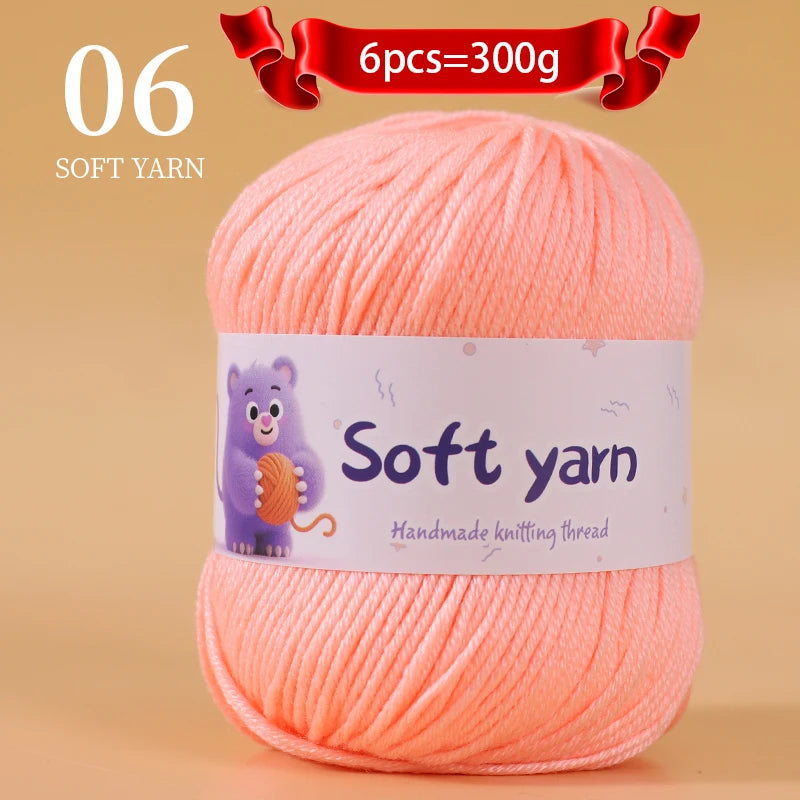 Soft Acrylic Yarn Balls for Knitting – 300g