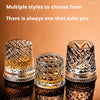360° Rotating Whiskey Glasses (Set of 2) with Crystal Clear Glass