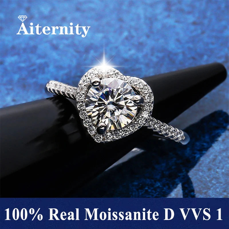 Adjustable Moissanite Ring with Tension Setting