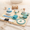 Wooden Montessori Busy Board for Toddlers