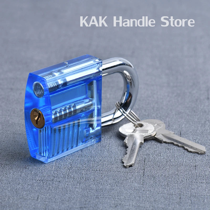 Transparent Practice Padlock with Keys - Cutaway Lock Picking Training Tool