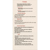 A product information sheet detailing the features and care instructions for a Whimsical Boho Dragonfly Half-Round Doormat