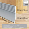Grey self-adhesive door draft stopper measuring 1m long and 20mm high for soundproofing and insulation