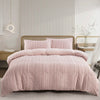 Tufted Boho Chic Duvet Cover Set with Textured Microfiber