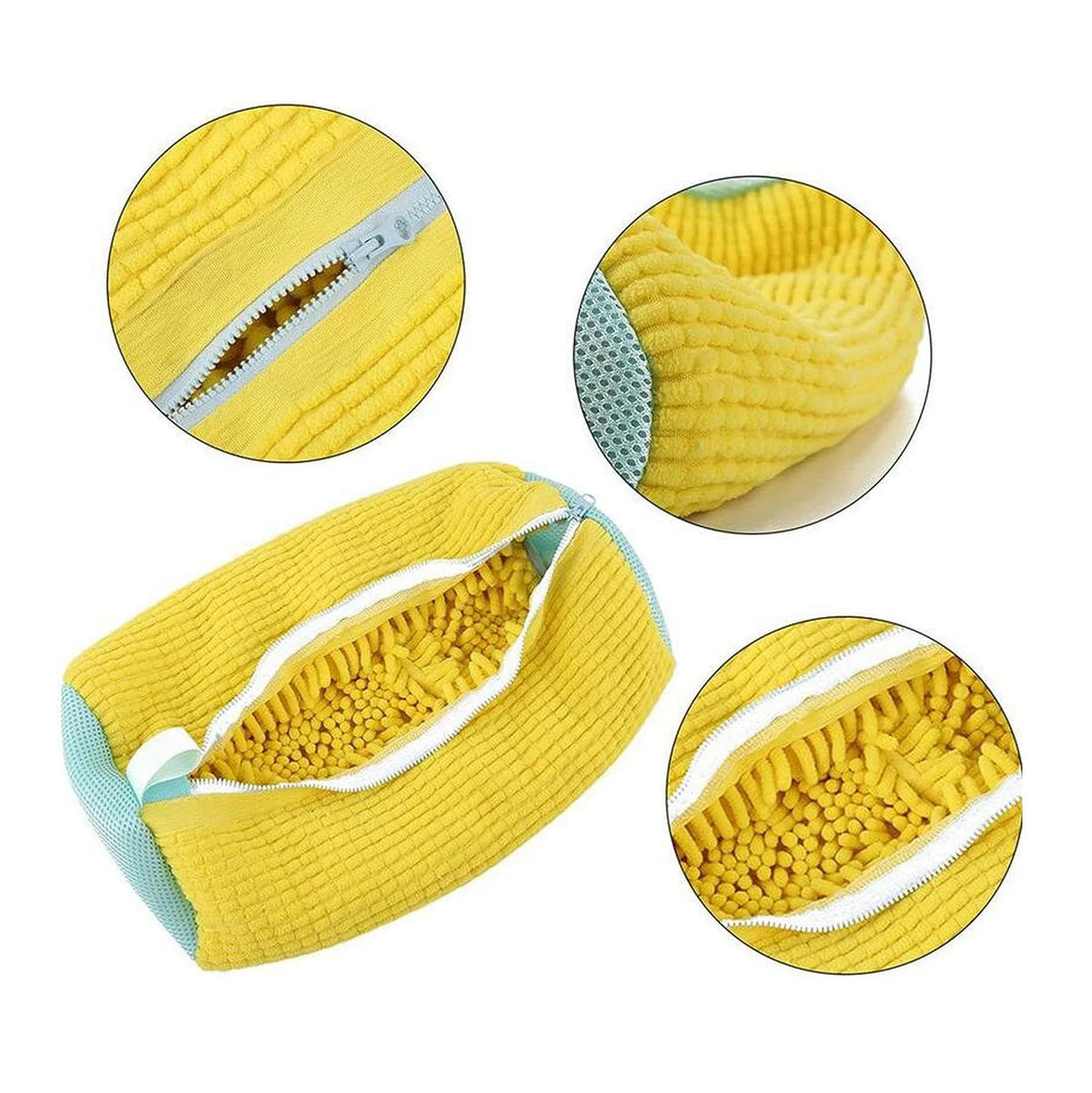 Mesh Shoe Wash Bag with Soft Fluff Lining