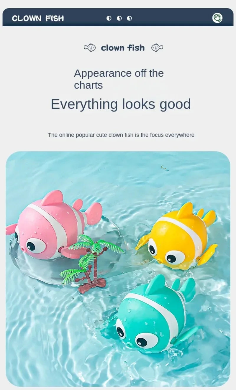 Wind-Up Floating Clownfish Bath Toy